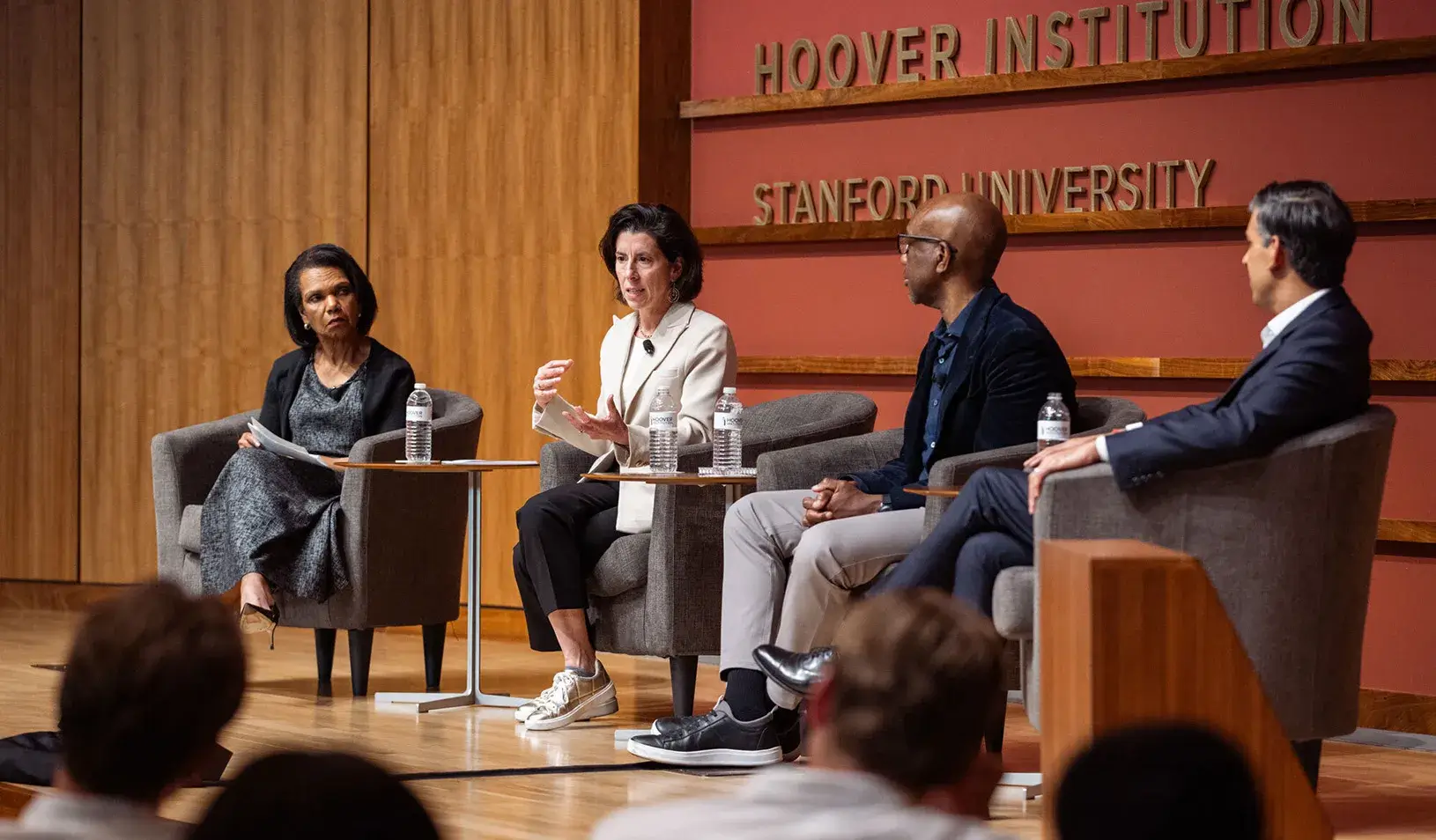 Fireside chat photo from Hoover Institute conference