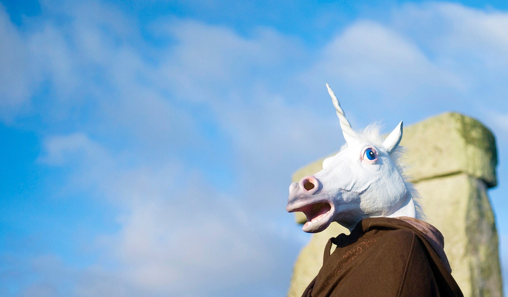  A reveller dressed as a unicorn. |  Reuters/Kieran Doherty