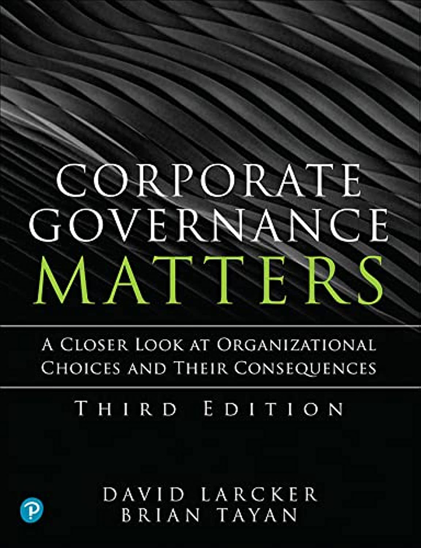 CGRI Books On Corporate Governance | Stanford Graduate School Of Business