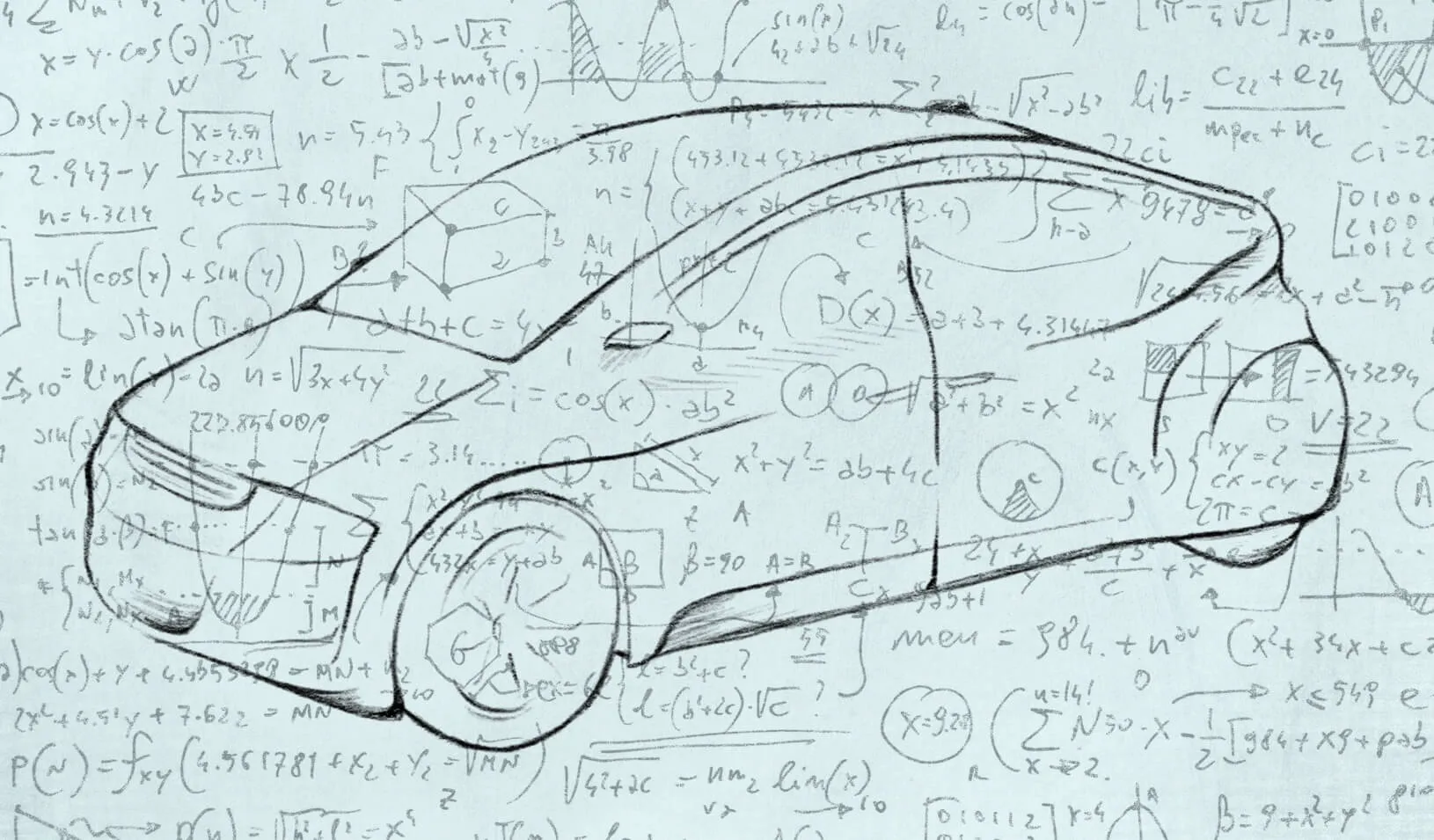 Sketch of possible future car. Credit: Tricia Seibold (with iStock/maxiphoto)