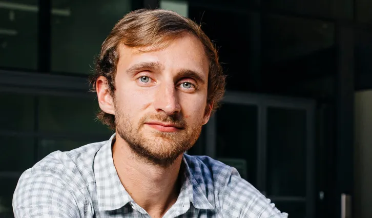 Portrait of John Foye on Stanford Campus. Photo by Elena Zhukova