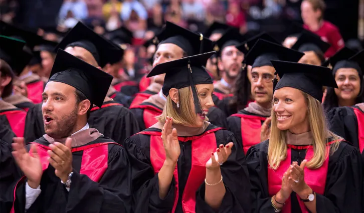 Students at their graduation ceremony, June 2018. Credit: Saul Bromberger