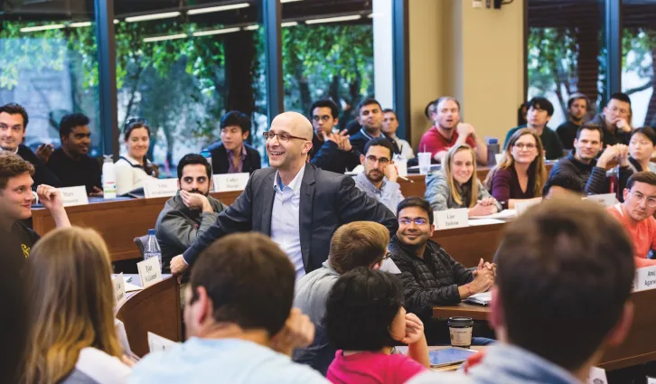 Professor Robert E. Siegel teaches a class. Credit: Toni Bird