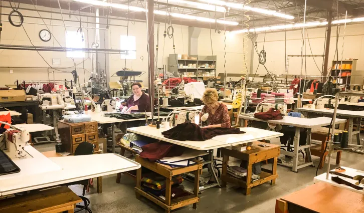 Business is booming at this woolen mill in Bemidji, Minnesota, which MBA student Cody Evans says could benefit from new investment. Credit: Cody Evans