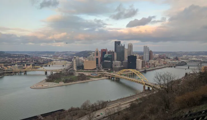 View of downtown Pittsburgh from the Duquesne Incline.  | Randall Spock, MBA '17