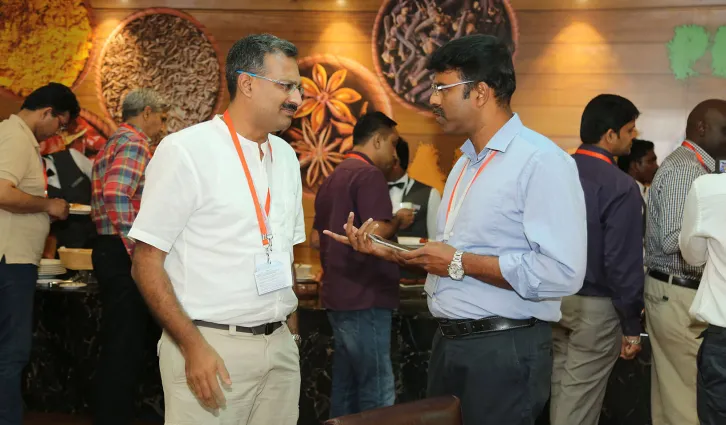 Seed India Facilitator Harish Arnezath with a participant