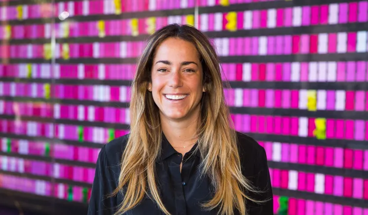 Claire Fisher, MBA and MA Ed ’18, is one of two 2018 recipients of the Stanford GSB Social Innovation Fellowship. Credit: Stacy Geiken