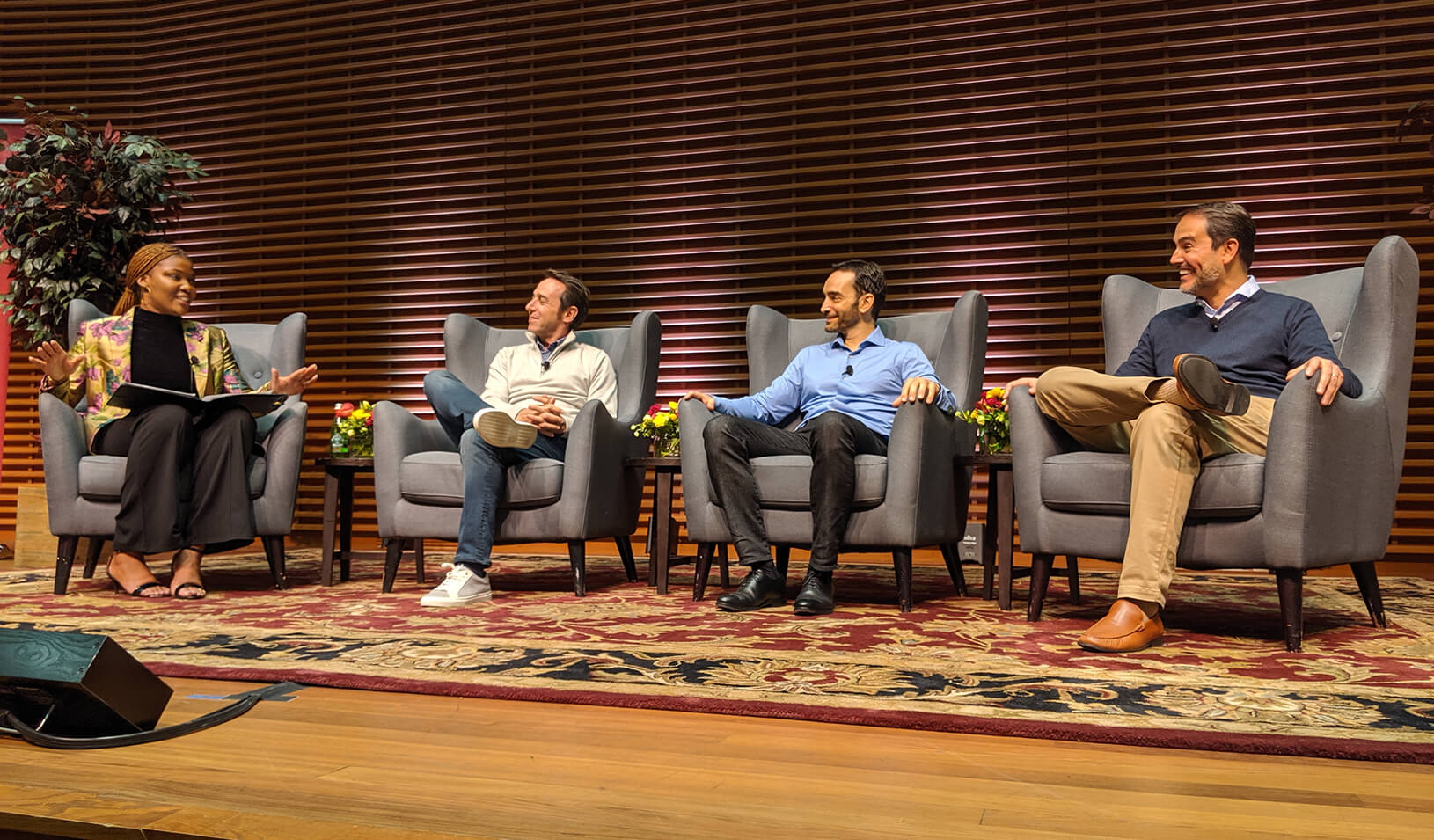 Left to Right: Oladoyin Oladapo, Marcos Galperin, Hernan Kazah, Stelleo Tolda. Credit: Shana Lynch.